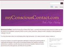 Tablet Screenshot of myconsciouscontact.com